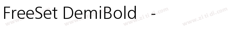 FreeSet DemiBold 粗体字体转换